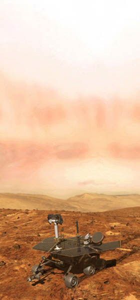 Artist conception of
Mars 2003 Lander.